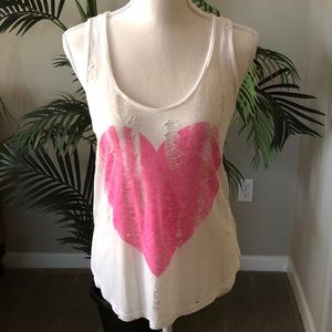 ❤️ U Tank Top - white/hot pink
